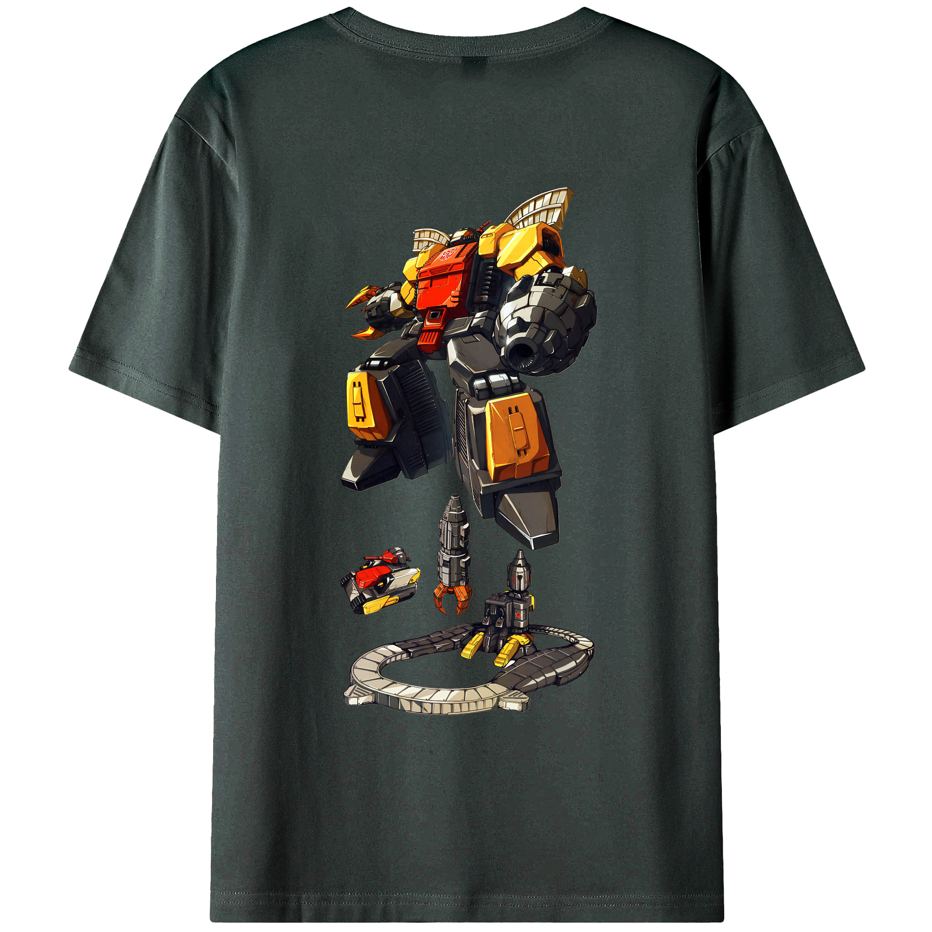 （画像用） Transformers トランスフォーマー 綿100％ メンズ半袖Tシャツ（バックプリント） 通気性